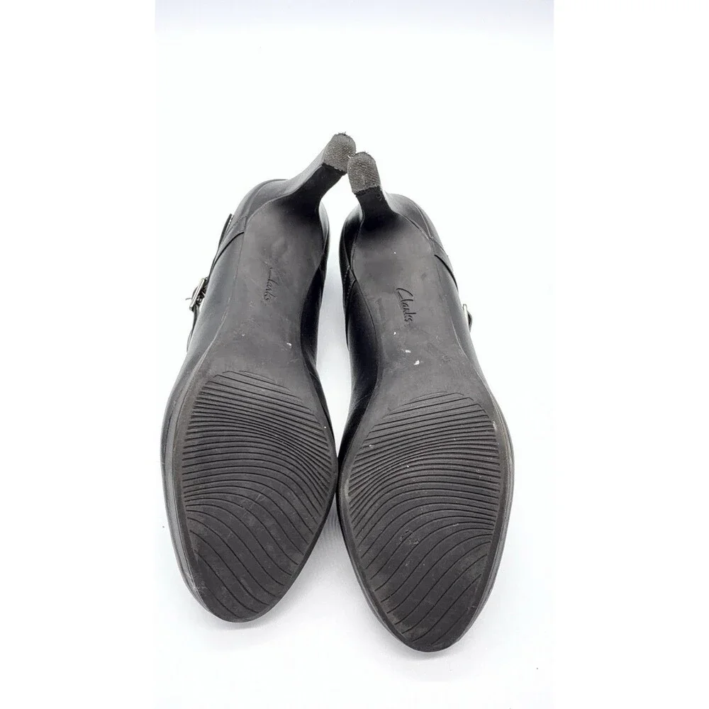 Clarks Womens Ambyr Shine Pump Heel Black Size 10M